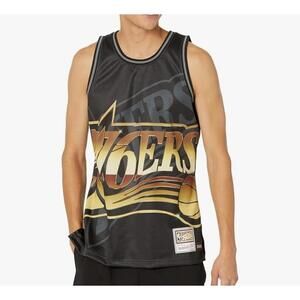 Mitchell & Ness Men's NBA 79ers Big Face 4.0 Fashion Jersey Tank Top Men's XL